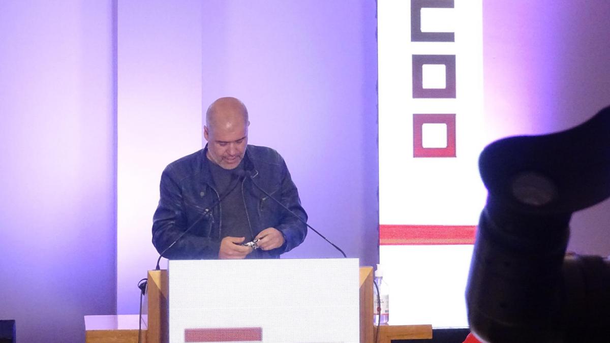 O secretario xeral confederal, Unai Sordo, participou na clausura do 12.º Congreso Nacional de CCOO de Galicia