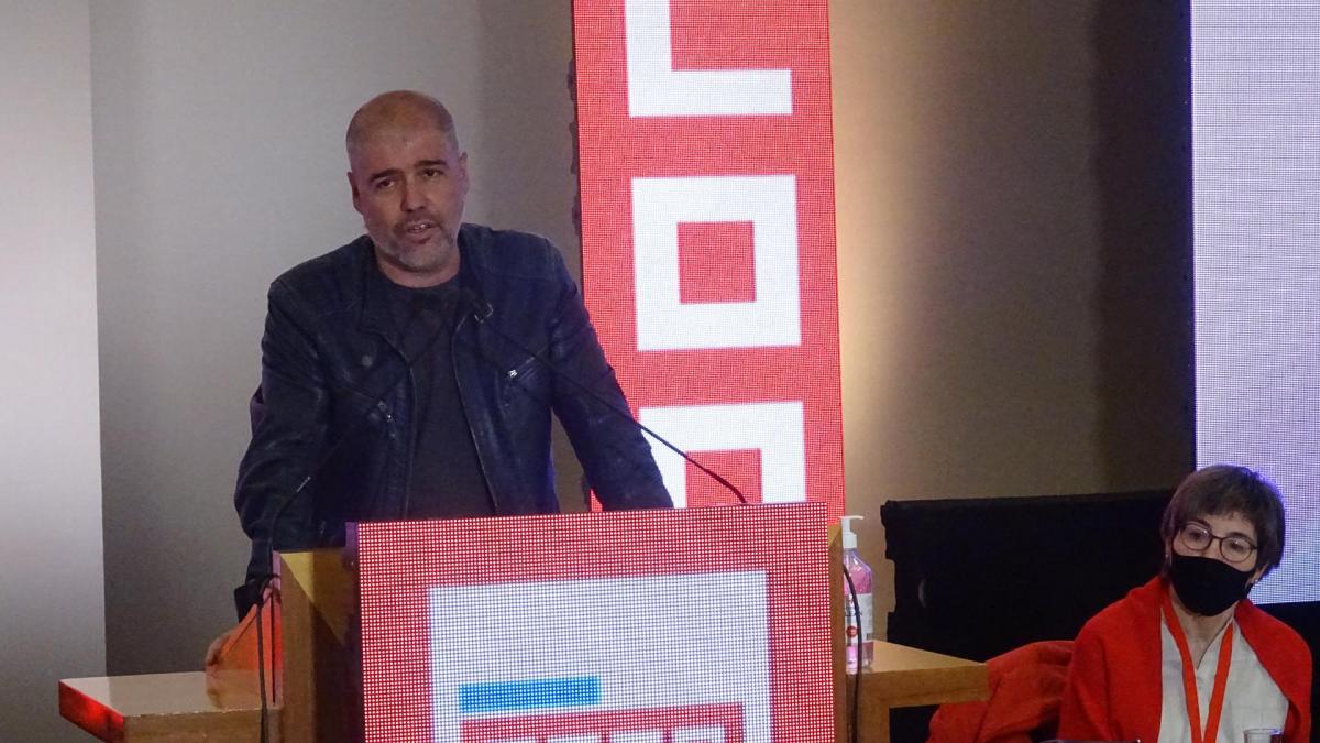 O secretario xeral confederal, Unai Sordo, participou na clausura do 12.º Congreso Nacional de CCOO de Galicia
