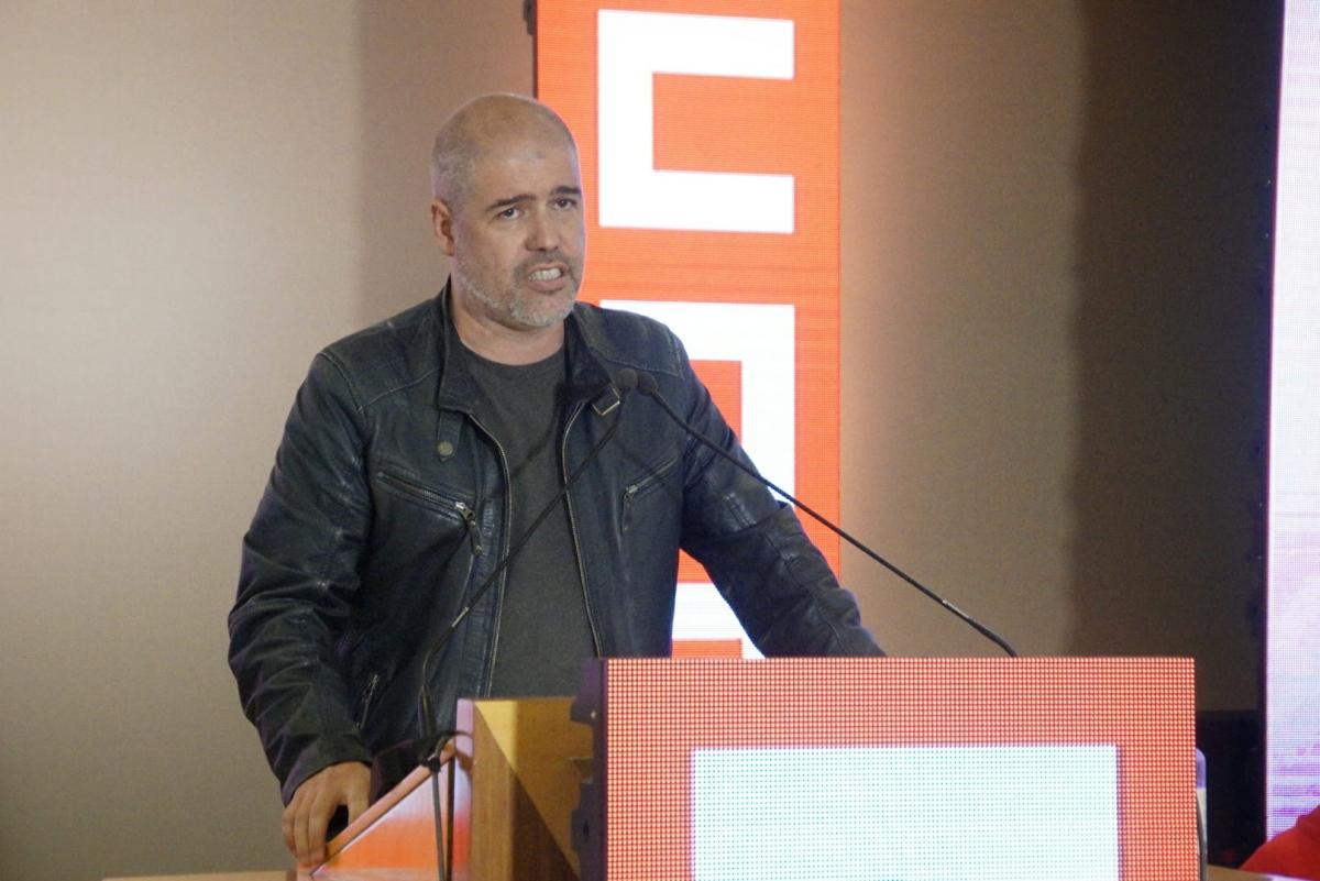 O secretario xeral confederal, Unai Sordo, participou na clausura do 12.º Congreso Nacional de CCOO de Galicia